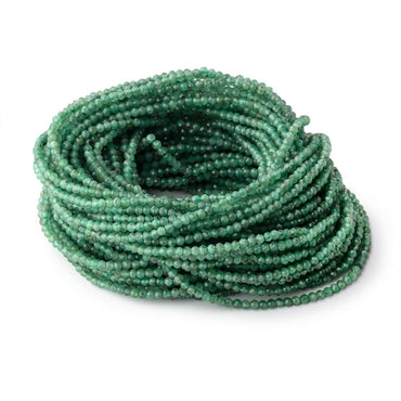 2mm Emerald Micro Faceted Rondelles 12.5 inch 168 Beads (ONLINE ORDER ONLY)