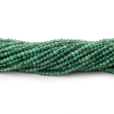 2mm Emerald Micro Faceted Rondelles 12.5 inch 168 Beads (ONLINE ORDER ONLY)