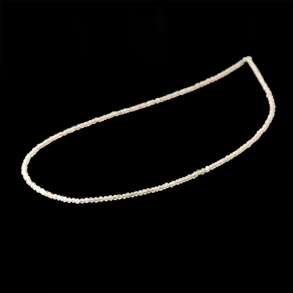 2mm Ethiopian Opal Micro Faceted Rondelle Beads 16 inch 248 pieces (ONLINE ORDER ONLY)