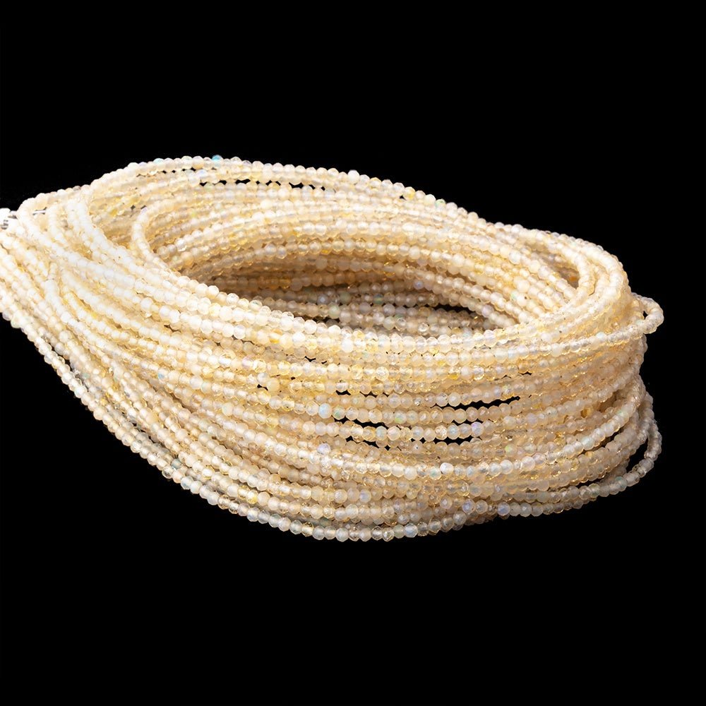2mm Ethiopian Opal Micro Faceted Rondelle Beads 16 inch 248 pieces (ONLINE ORDER ONLY)