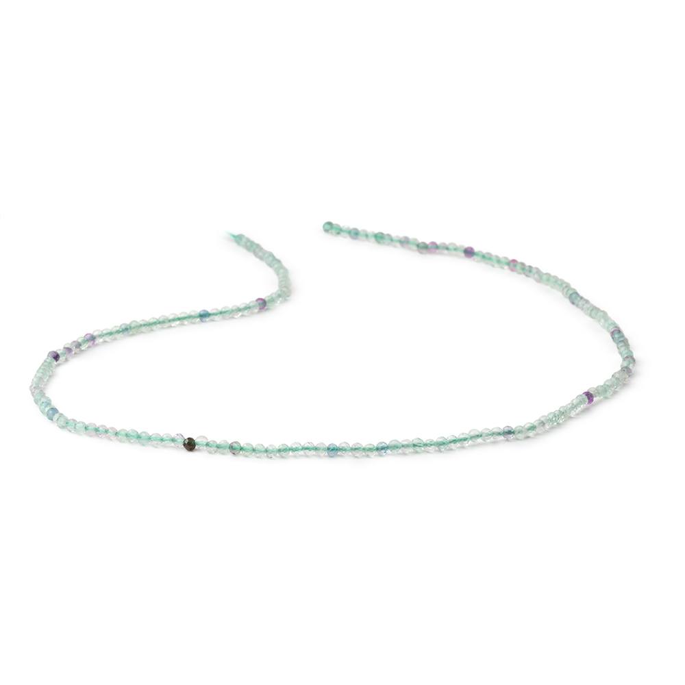 2mm Fluorite Micro Faceted Round Beads 12.75 inch 170 pieces (ONLINE ORDER ONLY)