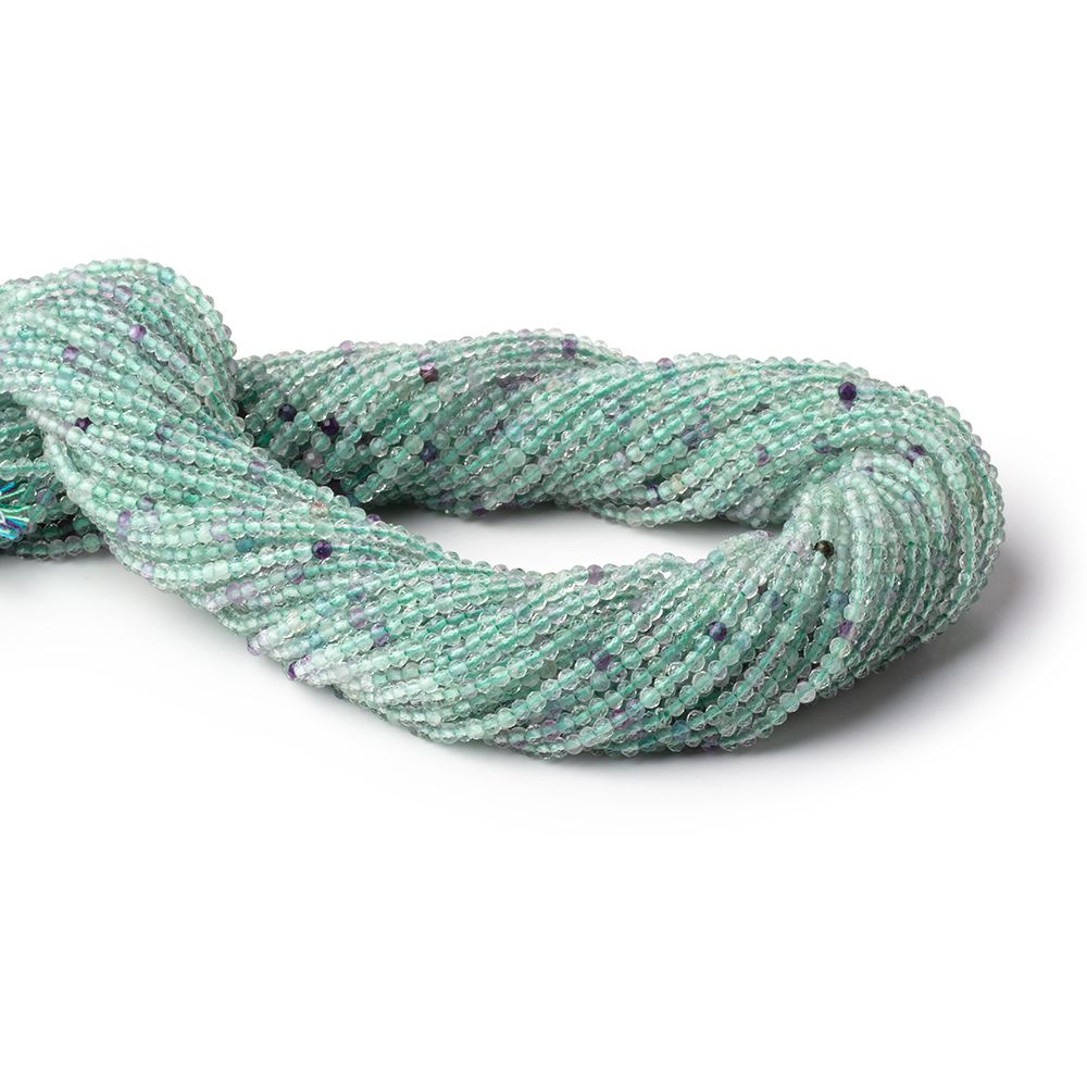 2mm Fluorite Micro Faceted Round Beads 12.75 inch 170 pieces (ONLINE ORDER ONLY)