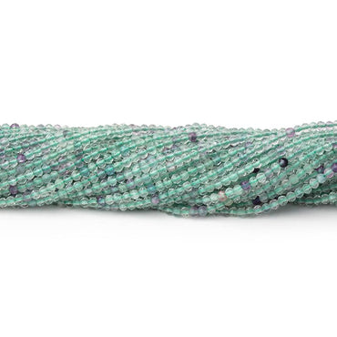 2mm Fluorite Micro Faceted Round Beads 12.75 inch 170 pieces (ONLINE ORDER ONLY)