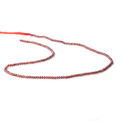 2mm Garnet Micro Faceted Rondelle Beads 13 inch 188 pieces (ONLINE ORDER ONLY)