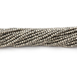 2mm Golden Pyrite Micro Faceted Rondelle Beads 12.5 inches 227 pieces AAA (ONLINE ORDER ONLY)