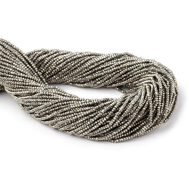 2mm Golden Pyrite Micro Faceted Rondelle Beads 12.5 inches 227 pieces AAA (ONLINE ORDER ONLY)