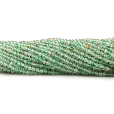 2mm Green Aventurine microfaceted round beads 13 inch 170 pieces (ONLINE ORDER ONLY)