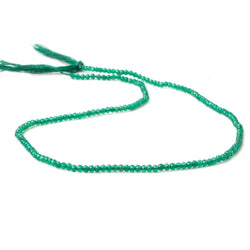 2mm Green Onyx micro faceted rondelle beads 13 inch 195 pcs AA (ONLINE ORDER ONLY)