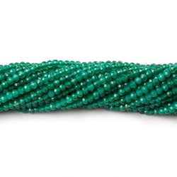 2mm Green Onyx micro faceted rondelle beads 13 inch 195 pcs AA (ONLINE ORDER ONLY)