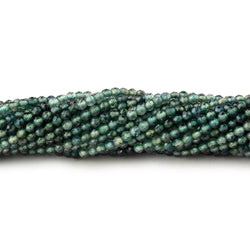 2mm Green Sapphire Micro Faceted Round Beads 12.5 inch 158 pieces (ONLINE ORDER ONLY)