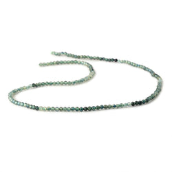 2mm Green Sapphire Micro Faceted Round Beads 12.5 inch 158 pieces (ONLINE ORDER ONLY)