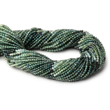 2mm Green Sapphire Micro Faceted Round Beads 12.5 inch 159 pieces (ONLINE ORDER ONLY)