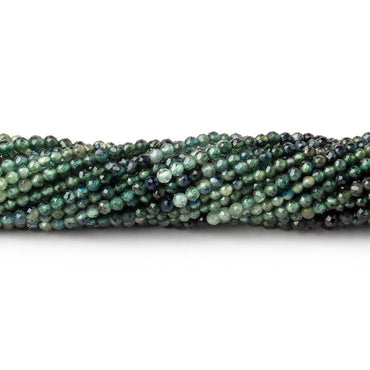 2mm Green Sapphire Micro Faceted Round Beads 12.5 inch 159 pieces (ONLINE ORDER ONLY)