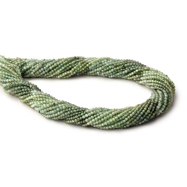 2mm Green Sapphire Micro Faceted Round Beads 12.5 inch 180 pieces (ONLINE ORDER ONLY)