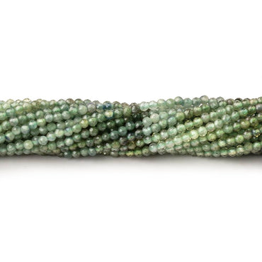 2mm Green Sapphire Micro Faceted Round Beads 12.5 inch 180 pieces (ONLINE ORDER ONLY)