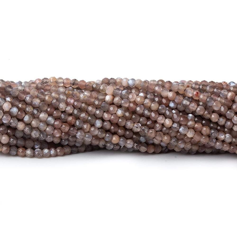 2mm Grey and Brown Moonstone Micro Faceted rondelle beads 13 inch 220 pieces AAA (ONLINE ORDER ONLY)