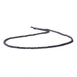 2mm Grey & Blue Sapphire micro faceted rondelles 13 inch 200 beads (ONLINE ORDER ONLY)