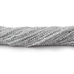 2mm Grey Zircon Micro Faceted Rondelle Beads 12.5 inch 187 pieces (ONLINE ORDER ONLY)