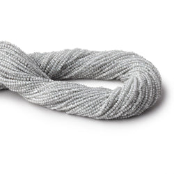 2mm Grey Zircon Micro Faceted Rondelle Beads 12.5 inch 187 pieces (ONLINE ORDER ONLY)