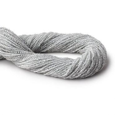 2mm Grey Zircon Micro Faceted Rondelle Beads 12.5 inch 187 pieces (ONLINE ORDER ONLY)