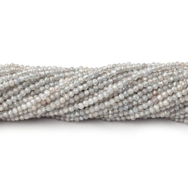 2mm Grey Zircon Micro Faceted Rounds 12.5 inch 168 Beads (ONLINE ORDER ONLY)