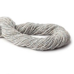 2mm Grey Zircon Micro Faceted Rounds 12.5 inch 168 Beads (ONLINE ORDER ONLY)