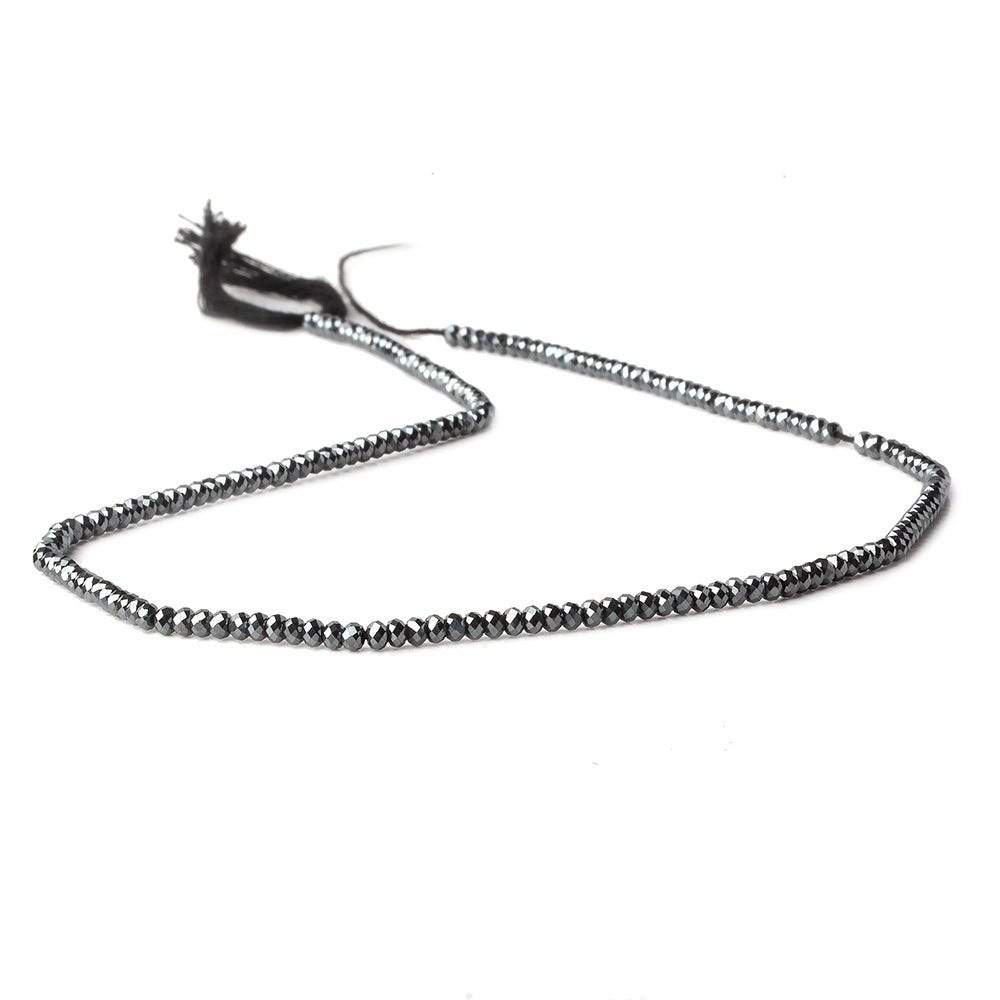 2.3mm Hematite Micro Faceted Rondelle Beads 13 inch 200 pieces (ONLINE ORDER ONLY)