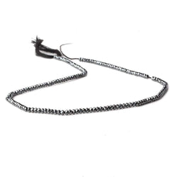 2.3mm Hematite Micro Faceted Rondelle Beads 13 inch 200 pieces (ONLINE ORDER ONLY)