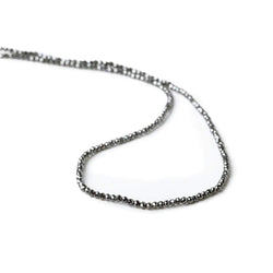 2mm Hematite Micro Faceted round beads 13 inch 180 pcs (ONLINE ORDER ONLY)