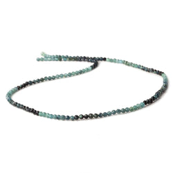 2mm Indicolite Blue Tourmaline micro faceted round beads 13 inch 150 pieces AA (ONLINE ORDER ONLY)