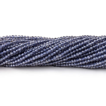 2mm Iolite Micro Faceted Rondelle Beads 13 inches 220 pieces AAA (ONLINE ORDER ONLY)