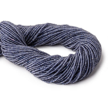 2mm Iolite Micro Faceted Rondelle Beads 13 inches 220 pieces AAA (ONLINE ORDER ONLY)