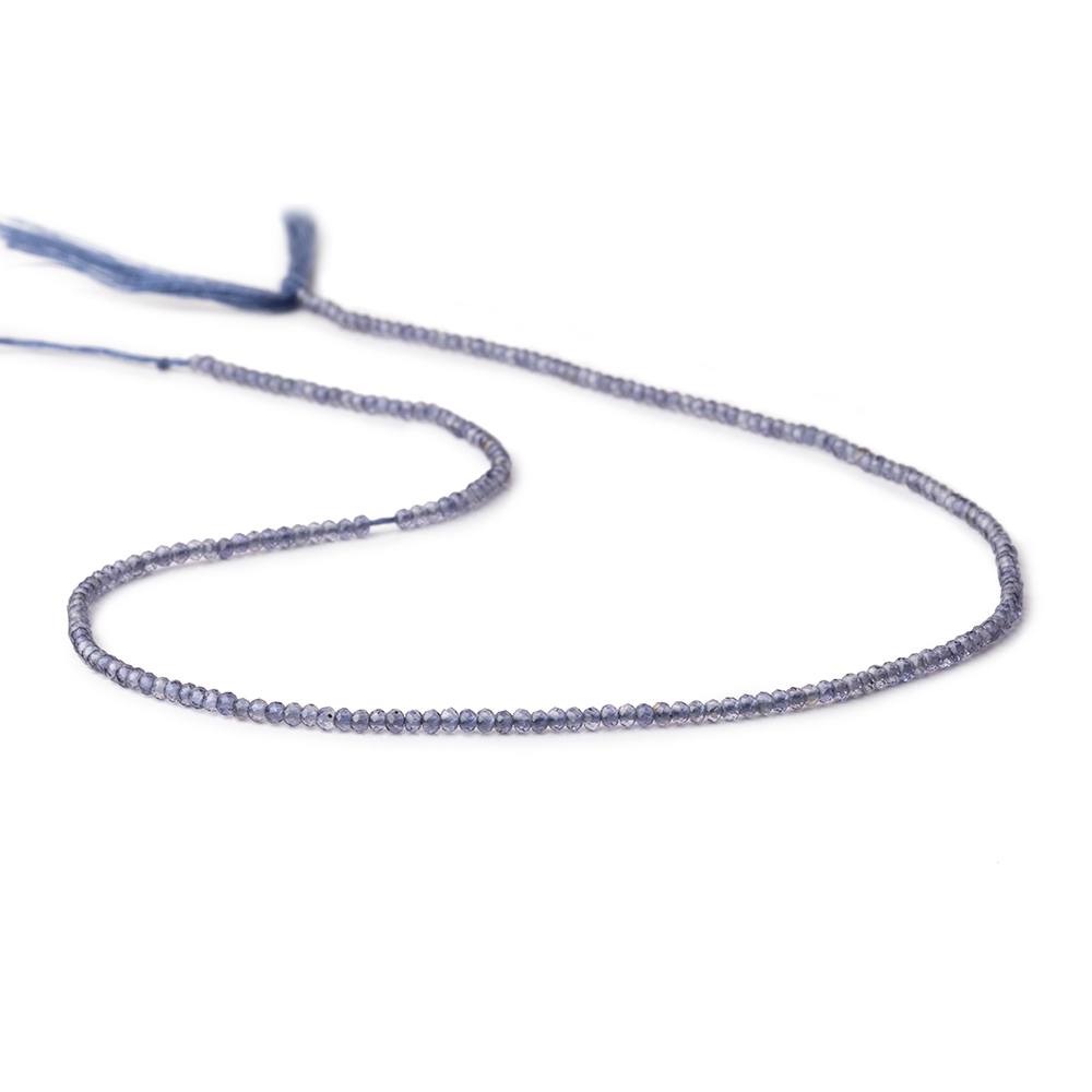 2mm Iolite Micro Faceted Rondelle Beads 13 inches 220 pieces AAA (ONLINE ORDER ONLY)