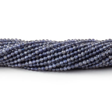 2mm Iolite Micro Faceted Round Beads 12.5 inch 168 pieces AA (ONLINE ORDER ONLY)