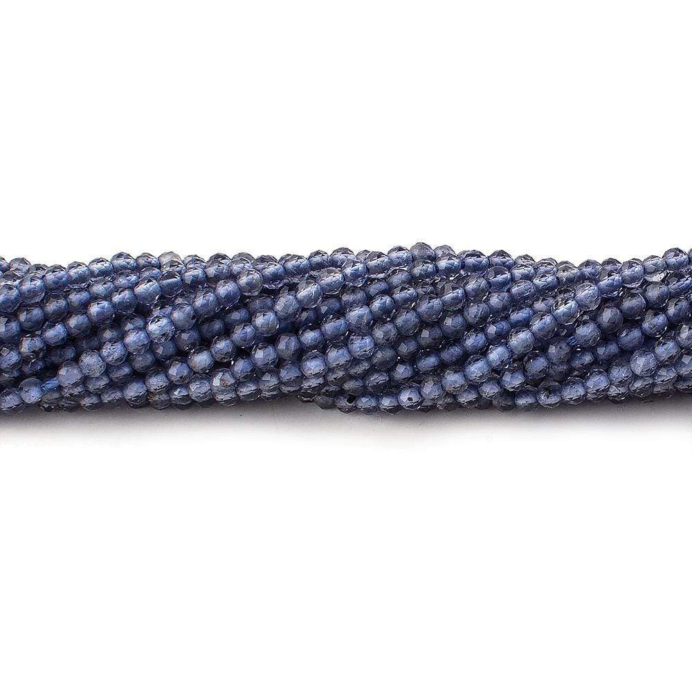 2mm Iolite micro-faceted round beads 12.5 inches 165 pieces AAA (ONLINE ORDER ONLY)