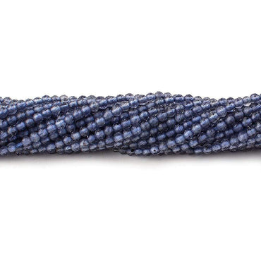 2mm Iolite micro-faceted round beads 12.5 inches 165 pieces AAA (ONLINE ORDER ONLY)