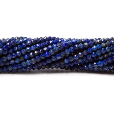 2mm Lapis Lazuli micro-faceted rondelle beads 13 inches 175 pieces (ONLINE ORDER ONLY)