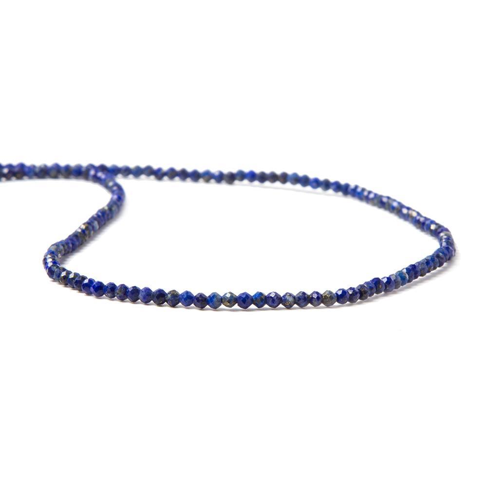 2mm Lapis Lazuli micro-faceted rondelle beads 13 inches 175 pieces (ONLINE ORDER ONLY)