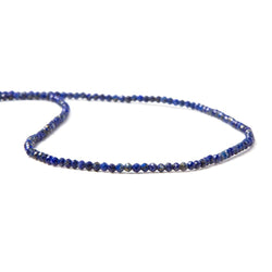 2mm Lapis Lazuli micro-faceted rondelle beads 13 inches 175 pieces (ONLINE ORDER ONLY)