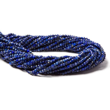 2mm Lapis Lazuli micro-faceted rondelle beads 13 inches 175 pieces (ONLINE ORDER ONLY)