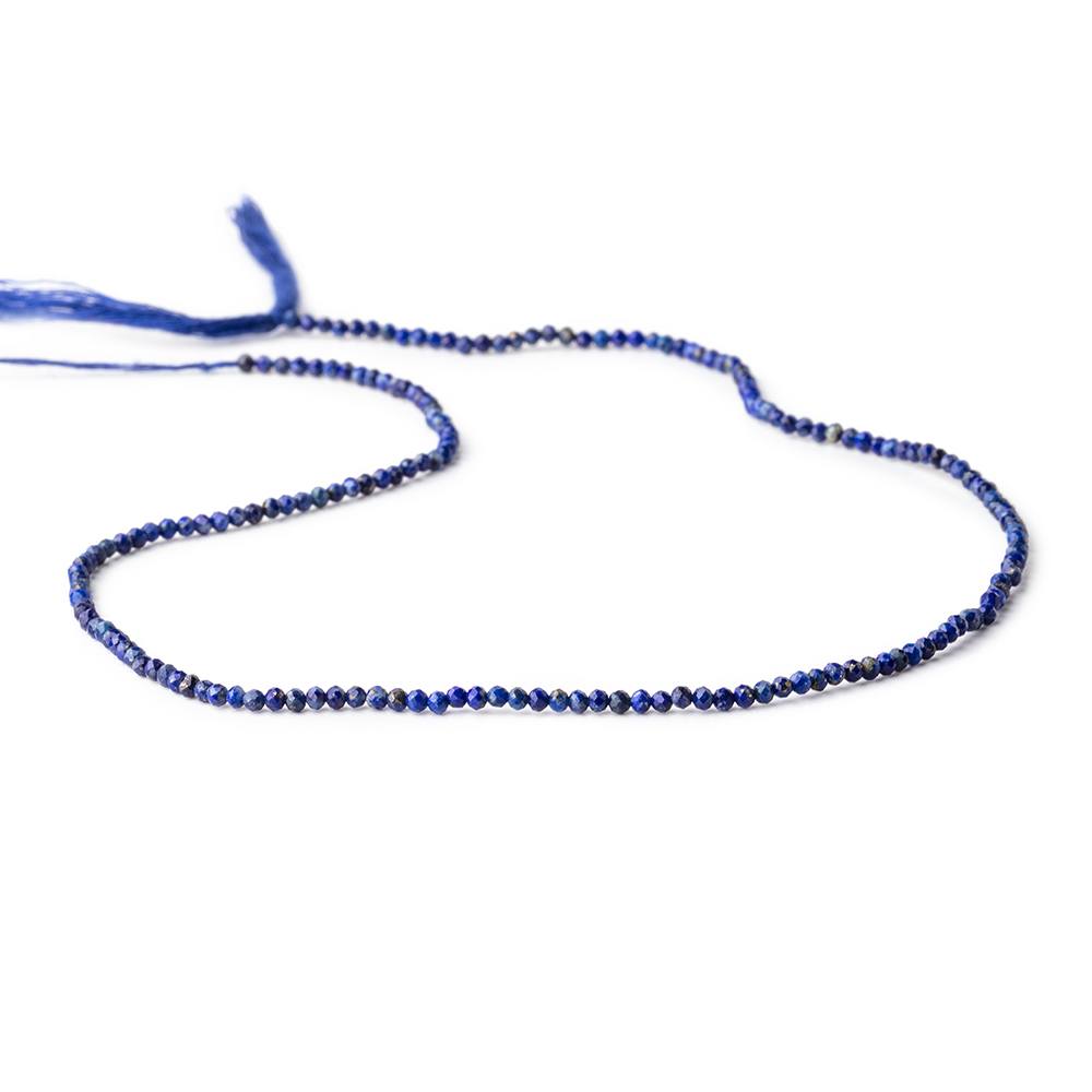 2mm Lapis Lazuli micro faceted rondelles 13 inch 200 beads (ONLINE ORDER ONLY)