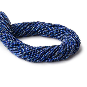 2mm Lapis Lazuli micro faceted rondelles 13 inch 200 beads (ONLINE ORDER ONLY)