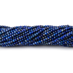2mm Lapis Lazuli micro faceted rondelles 13 inch 200 beads (ONLINE ORDER ONLY)