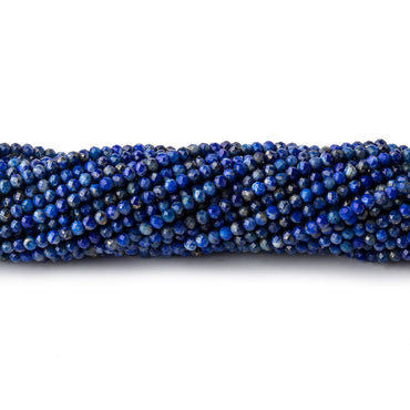 2mm Lapis Lazuli micro faceted rondelles 13 inch 200 beads (ONLINE ORDER ONLY)