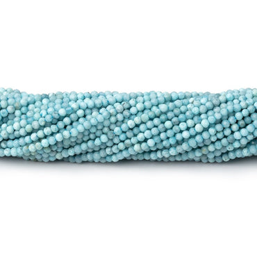 2mm Larimar micro faceted round beads 12.5 inch 180 pieces (ONLINE ORDER ONLY)