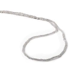 2mm Light Grey Moonstone microfaceted rondelle beads 13 inch 175 pieces (ONLINE ORDER ONLY)