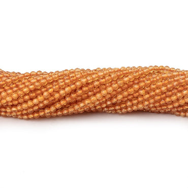 2mm Madeira Citrine Micro Faceted Round Beads 12.5 inch 164 pieces AA (ONLINE ORDER ONLY)