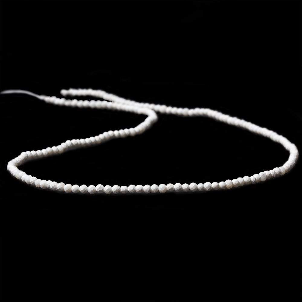 2mm Matte Magnesite Micro Faceted round beads 13 inch 180 pieces (ONLINE ORDER ONLY)