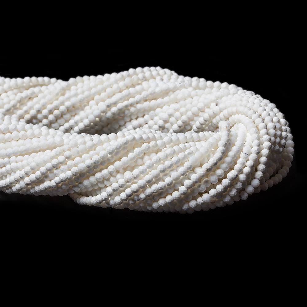 2mm Matte Magnesite Micro Faceted round beads 13 inch 180 pieces (ONLINE ORDER ONLY)