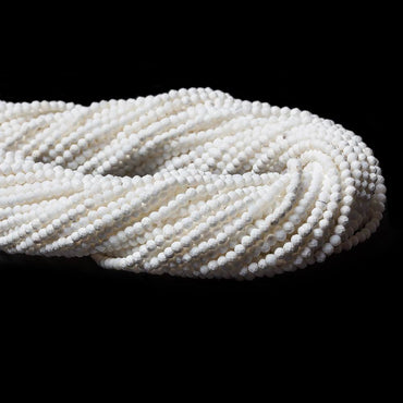 2mm Matte Magnesite Micro Faceted round beads 13 inch 180 pieces (ONLINE ORDER ONLY)